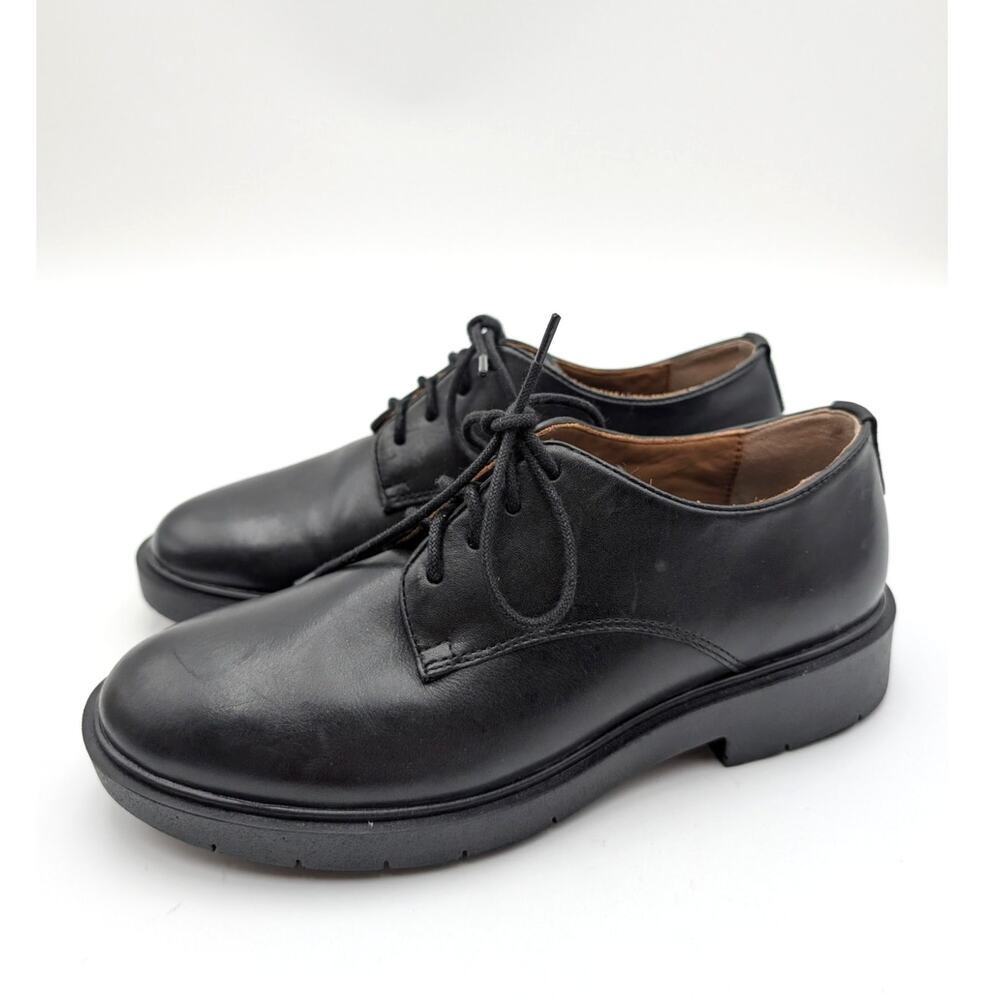 Geox Spherica EC1 Lace-Up Comfort Shoes Round Toe Women's Black Size US7 EU37